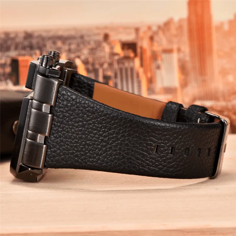 Luxury Square Dial Wide Strap Wristwatch / Fashion Quartz Watch with Unique Design