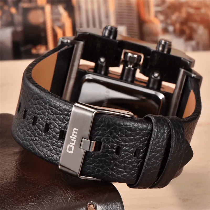 Luxury Square Dial Wide Strap Wristwatch / Fashion Quartz Watch with Unique Design