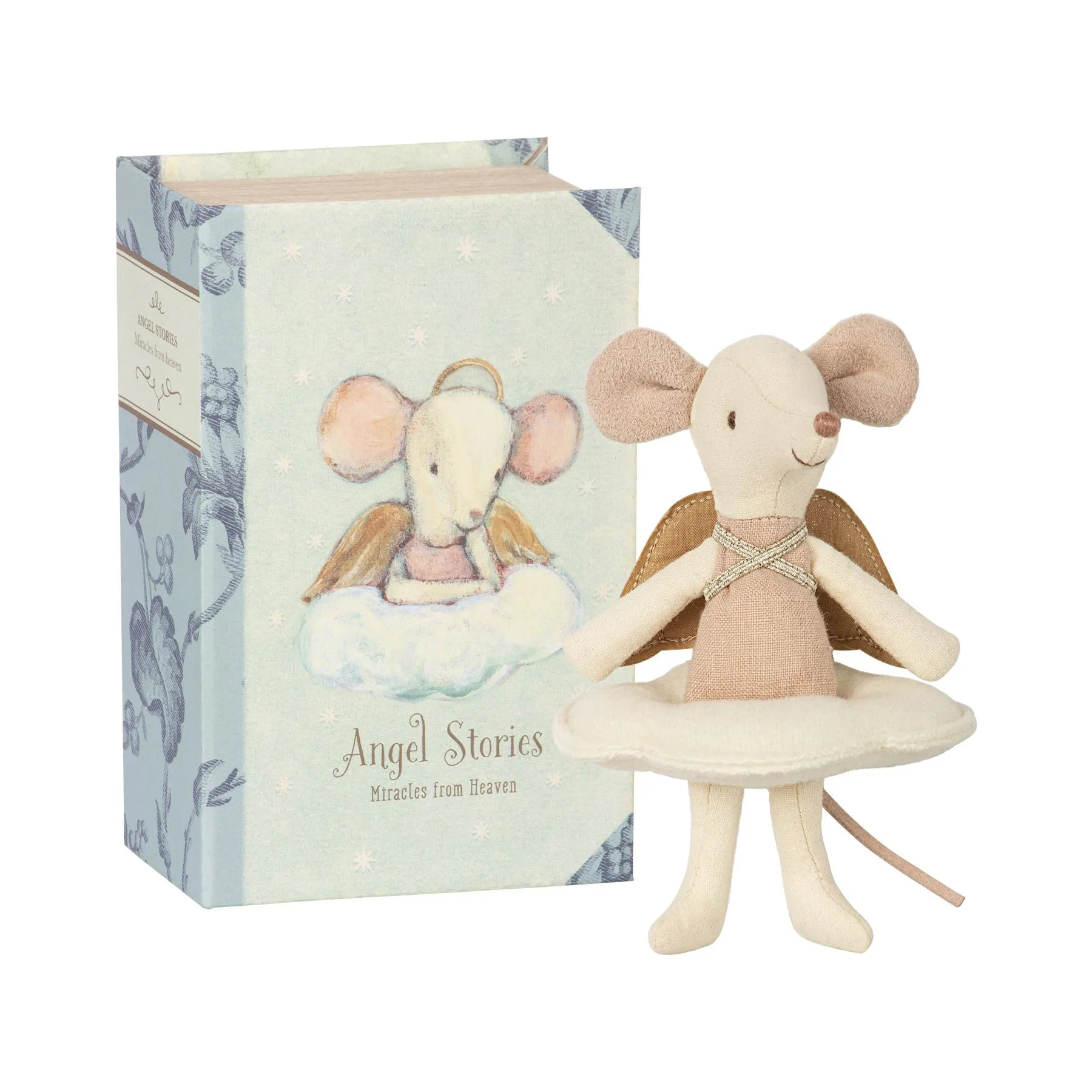 Maileg Angel Mouse Big Sister In Book