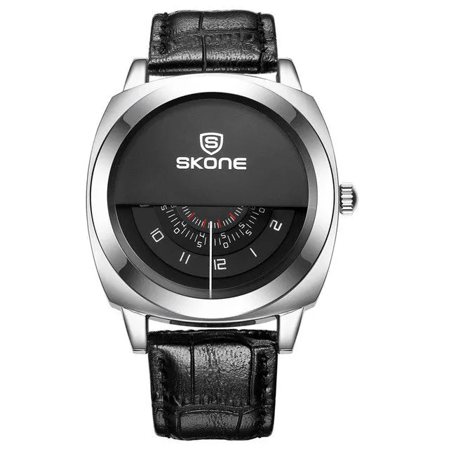 Men Watches 2016 Brand Skone Luxury Watch Men Sport Fashion Leather Quartz Watch Men Clock Army Military Wristwatch Montre Homme