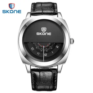 Men Watches 2016 Brand Skone Luxury Watch Men Sport Fashion Leather Quartz Watch Men Clock Army Military Wristwatch Montre Homme