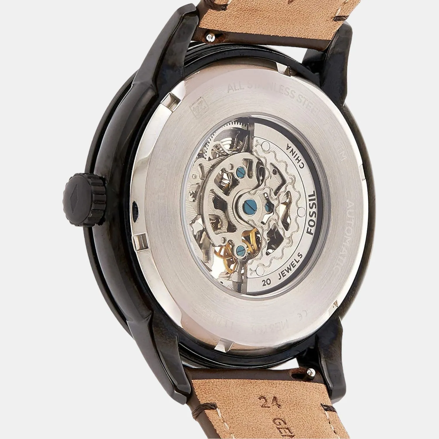 Men's Brown Analog Leather Automatic Watch ME3155