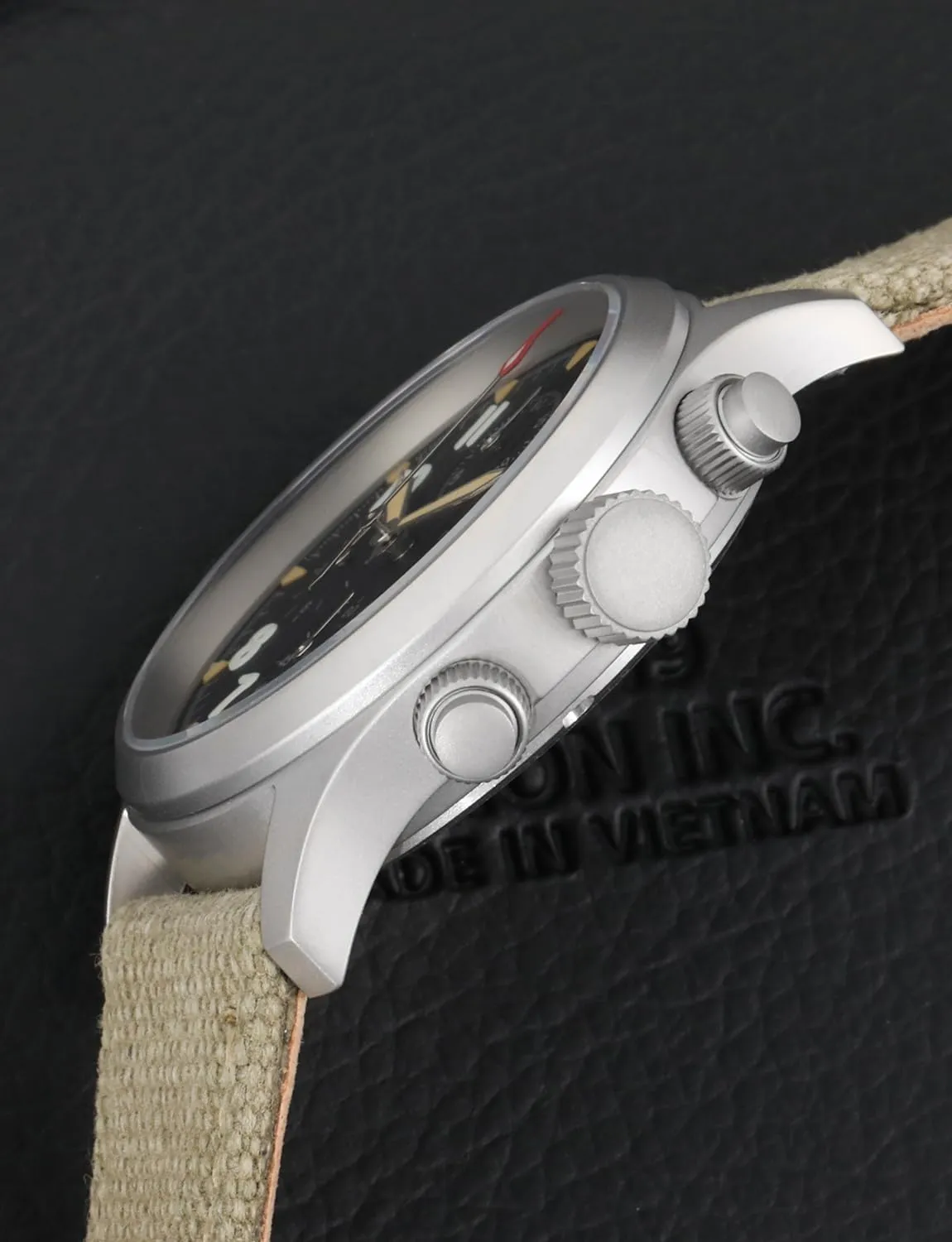 Militado Military Chronograph Watches 39mm Sapphire Crystal VK61/VK67 Quartz Luminous Wristwatches for Men 100M Waterproof Watch with Nylon Strap