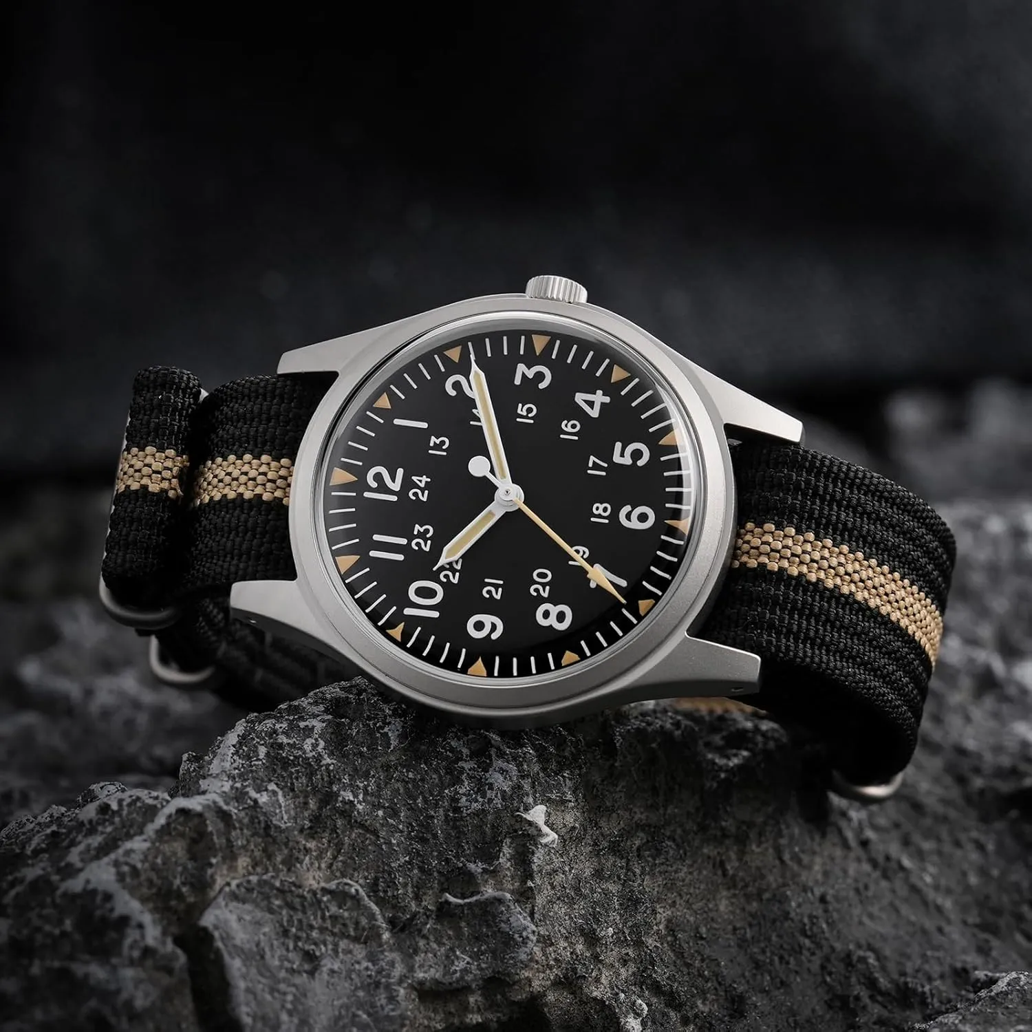 Militado ML07 VH31 36mm Military Mens Watch 10 ATM Waterproof Analog Watches for Men and Women C3 Green Luminous Unisex Wristwatch