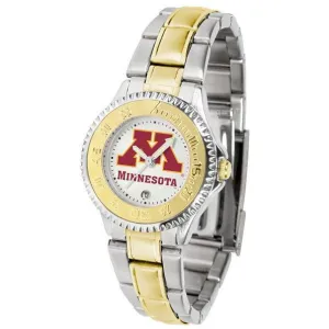 Minnesota Gophers Ladies Competitor Two-Tone Band Watch