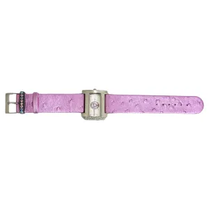 Moschino 1980s Pink Crystal Watch