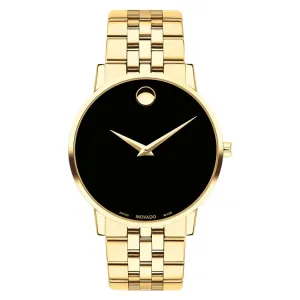 Movado Men's Museum Classic 40mm Yellow Gold PVD-finished Watch 0607203