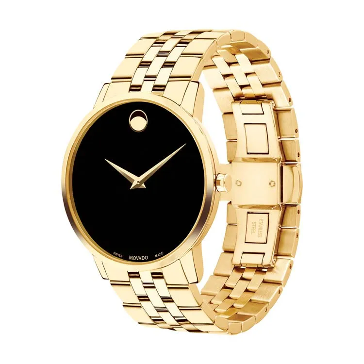 Movado Men's Museum Classic 40mm Yellow Gold PVD-finished Watch 0607203