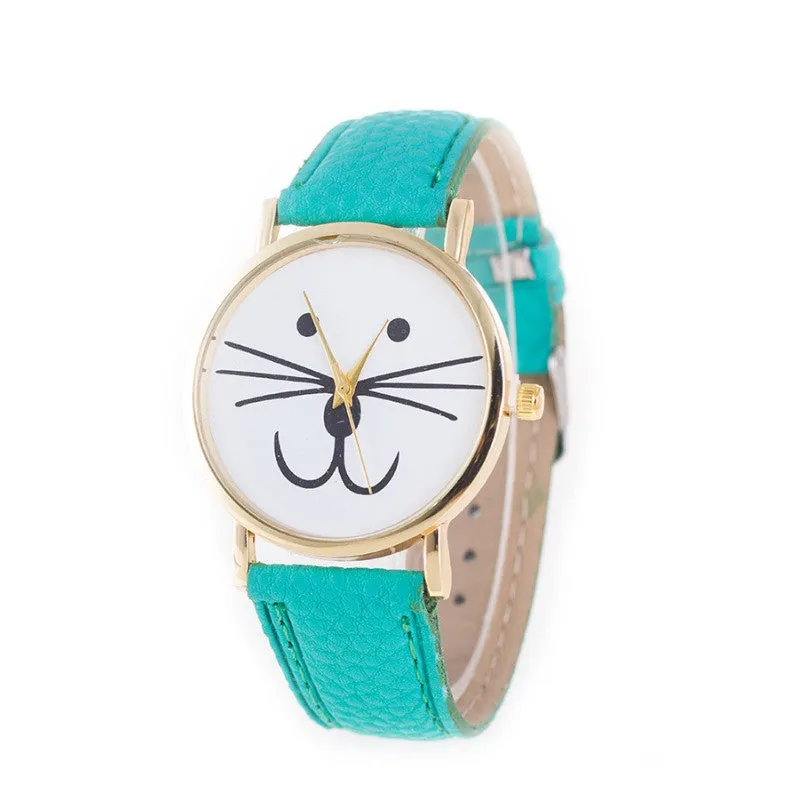 Mr. Whiskers Cat Watches 9 lives And 9 colors