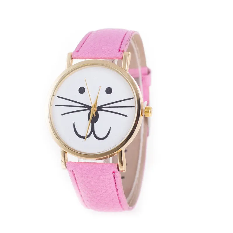 Mr. Whiskers Cat Watches 9 lives And 9 colors