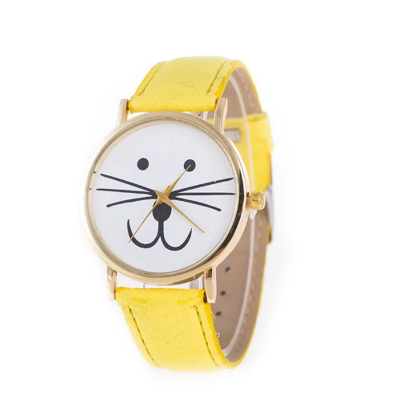 Mr. Whiskers Cat Watches 9 lives And 9 colors