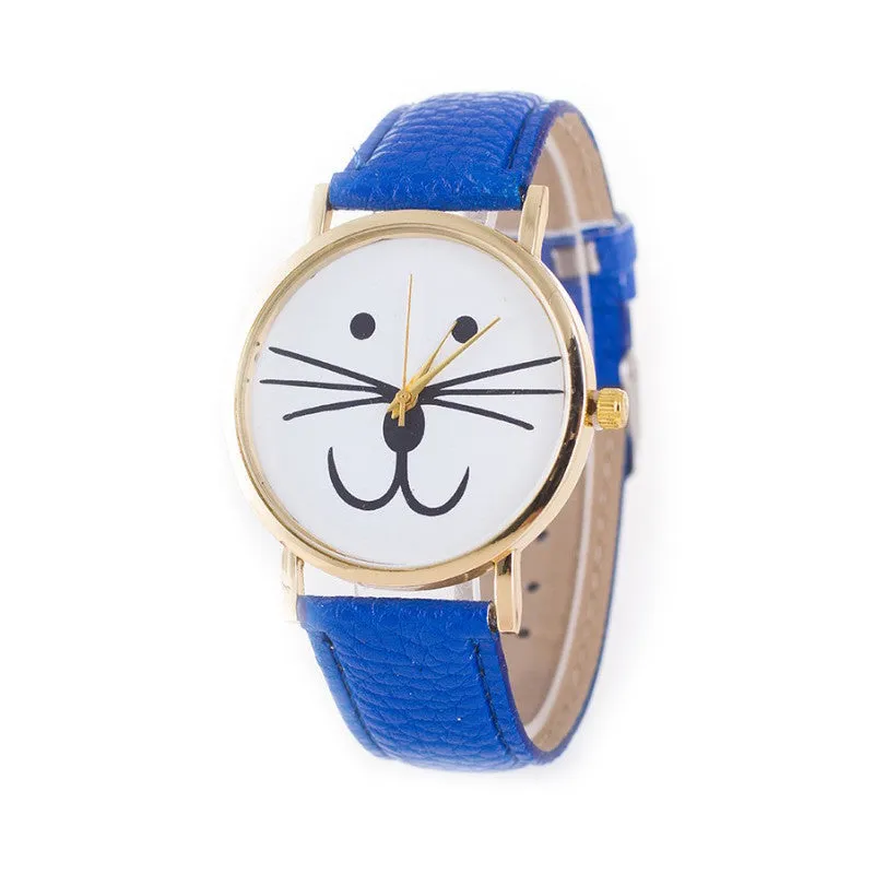 Mr. Whiskers Cat Watches 9 lives And 9 colors