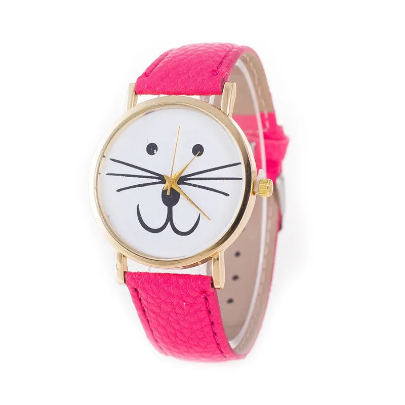 Mr. Whiskers Cat Watches 9 lives And 9 colors