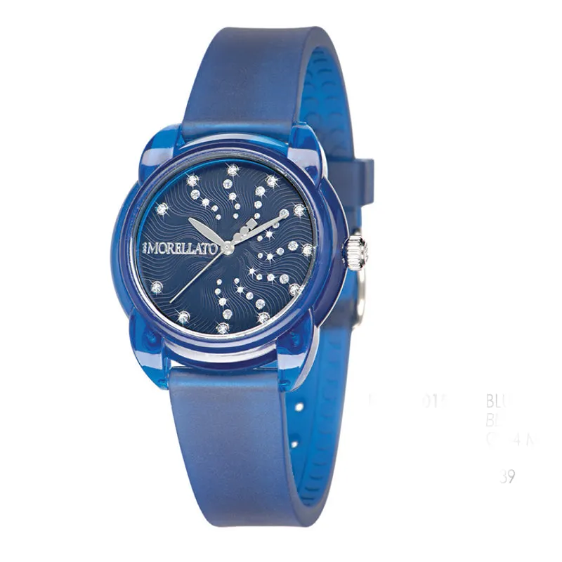 Navy Blue Night Sky Swaroski Colours Waterproof Watch