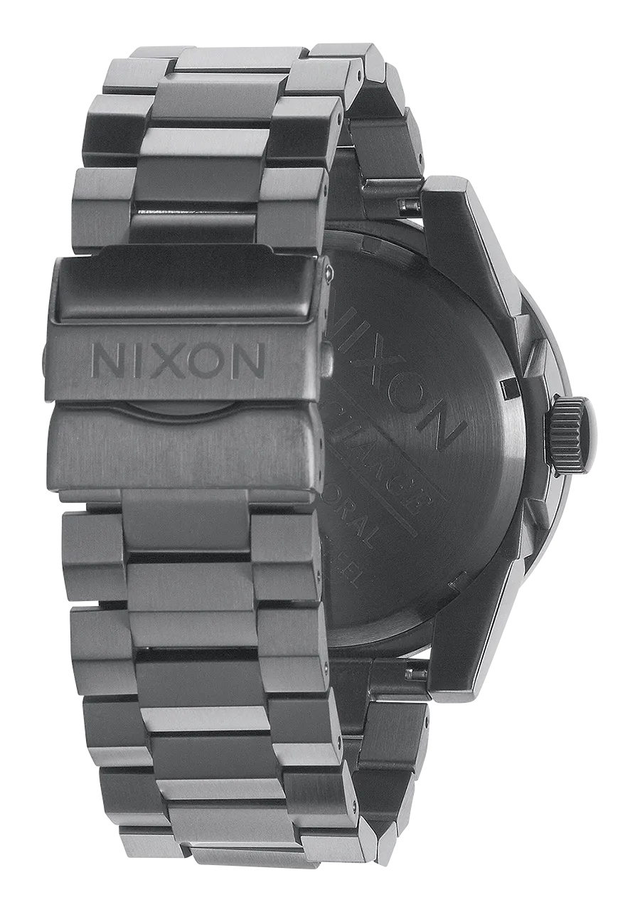 Nixon Corporal Stainless Steel Watch - Black Gunmetal Lime