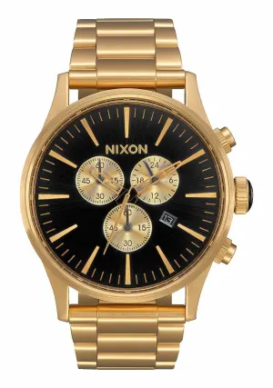 Nixon Sentry Chrono All Gold And Black Watch A386-510-00