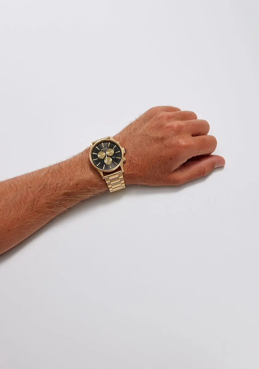 Nixon Sentry Chrono All Gold And Black Watch A386-510-00