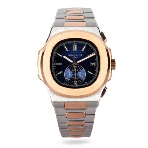 Patek Philippe Nautilus Stainless Steel and sapphire crystal back Watch