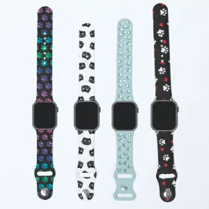 Patterned Silicone Apple Watch Band 38mm/40mm/41mm 42mm/44mm