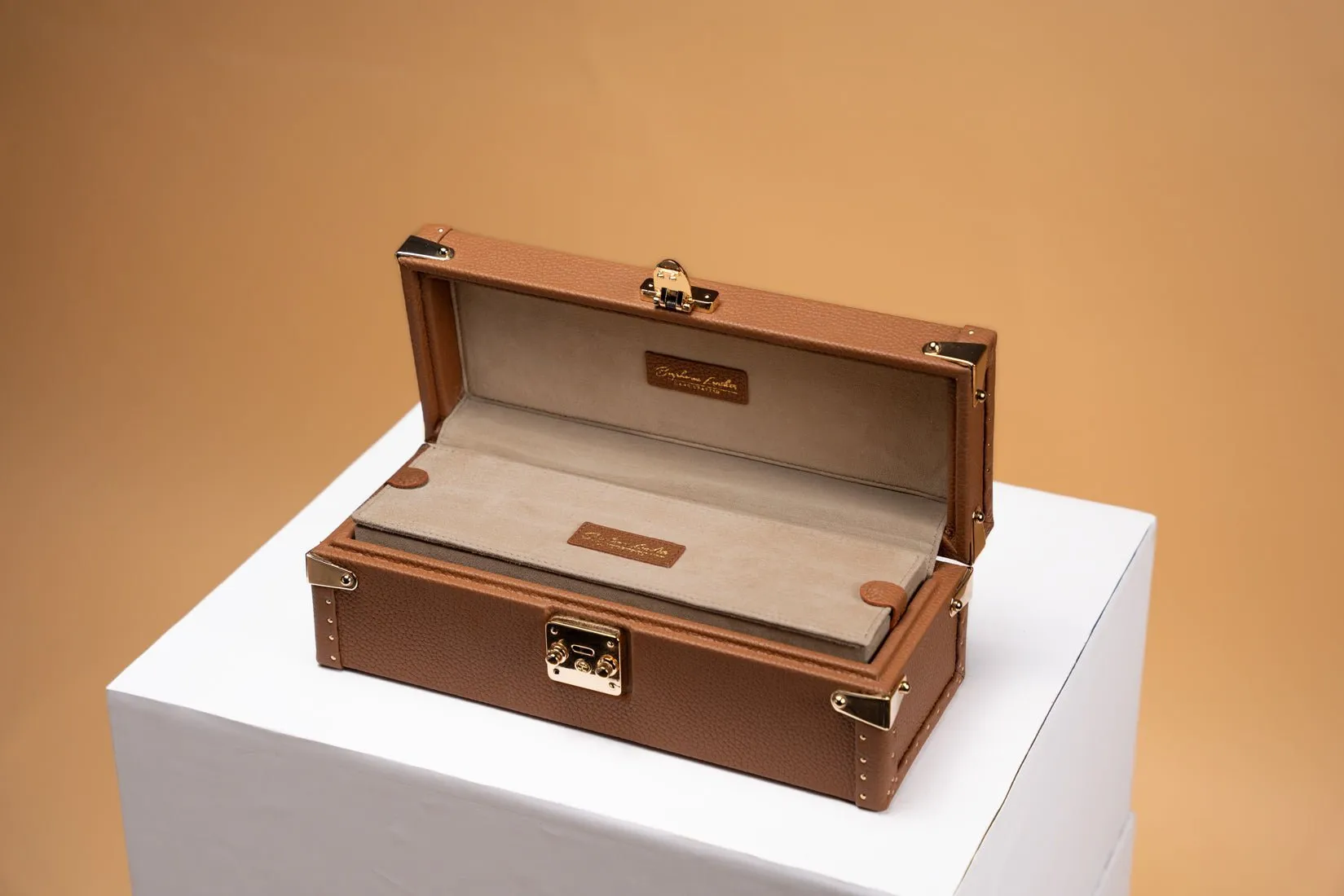 Petra Watch Case - Togo Camel