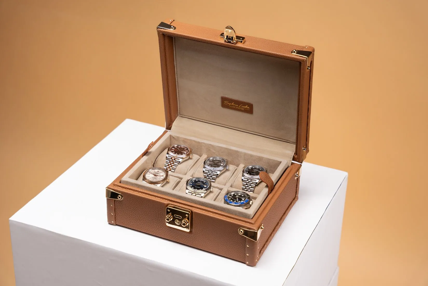 Petra Watch Case - Togo Camel