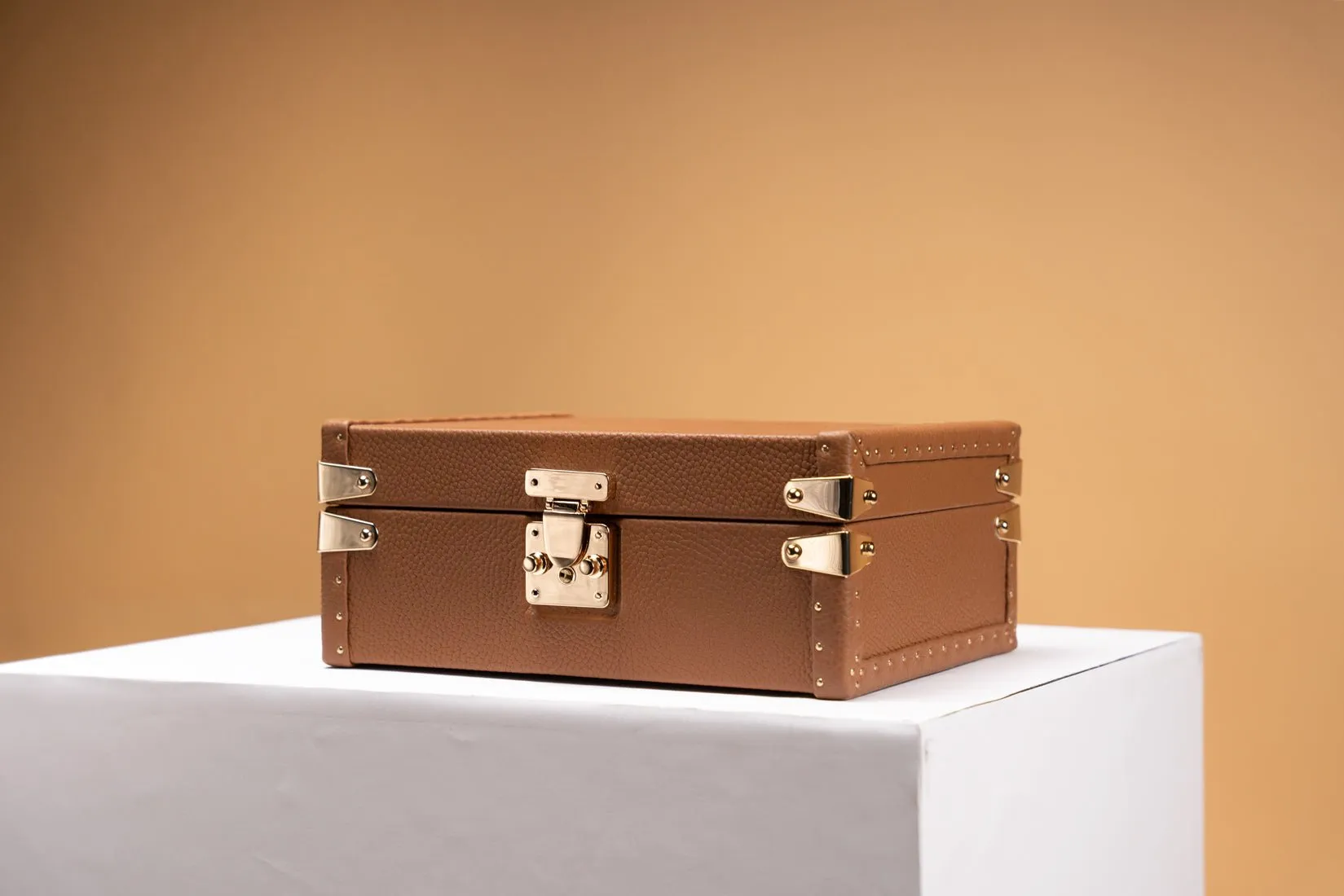 Petra Watch Case - Togo Camel