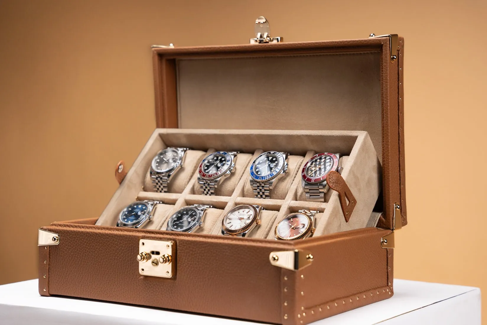 Petra Watch Case - Togo Camel