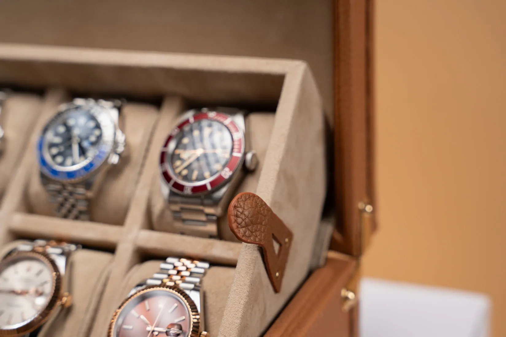 Petra Watch Case - Togo Camel