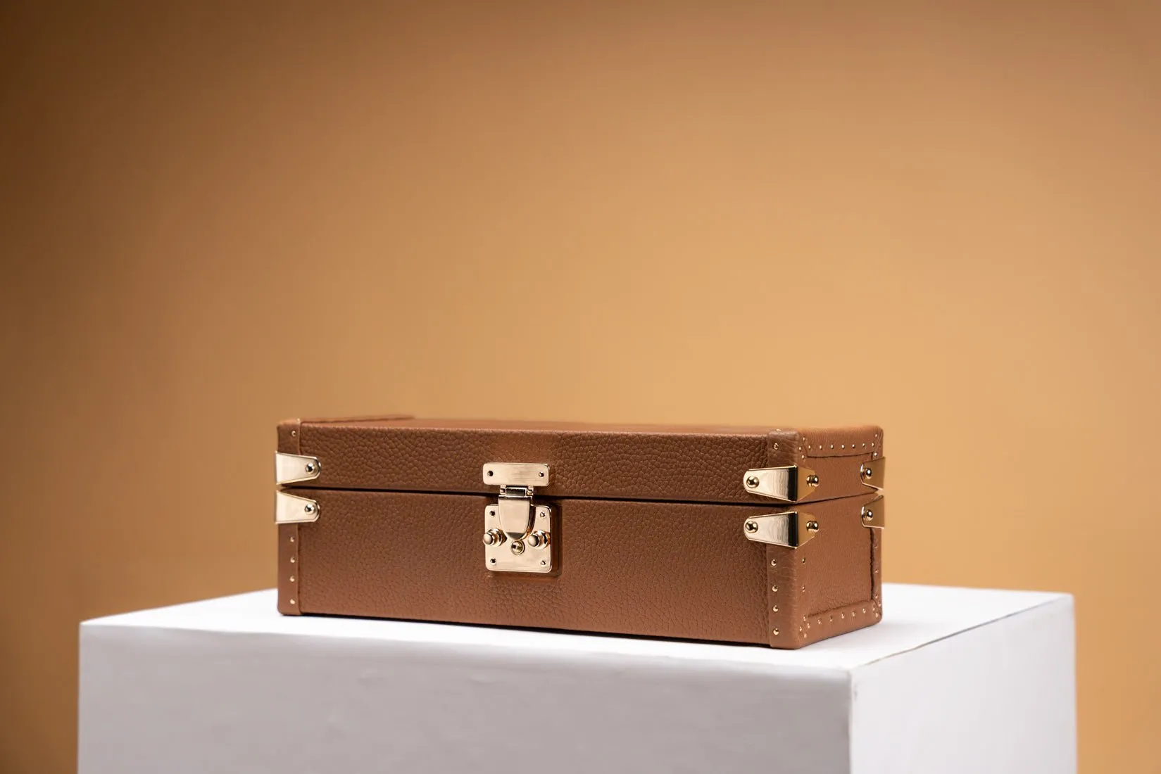 Petra Watch Case - Togo Camel