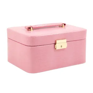 Pink Leather Jewelry Box