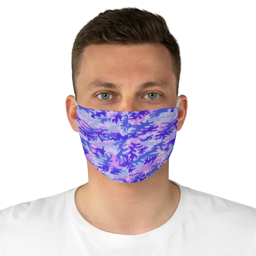 Pink Purple Camouflage Face Mask, Adult Military Style Modern Fabric Face Mask-Made in USA