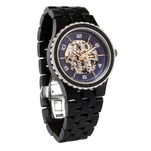 Premium Men's Automatic Ebony Wood Watches Ebony