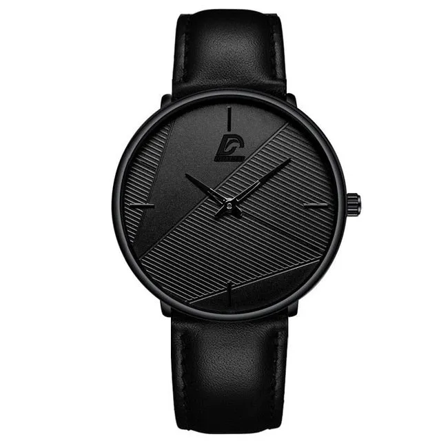 reloj hombre 2021 Fashion Watches Men Classic Black Ultra Thin Stainless Steel Mesh Belt Quartz Wrist Watch relogio masculino