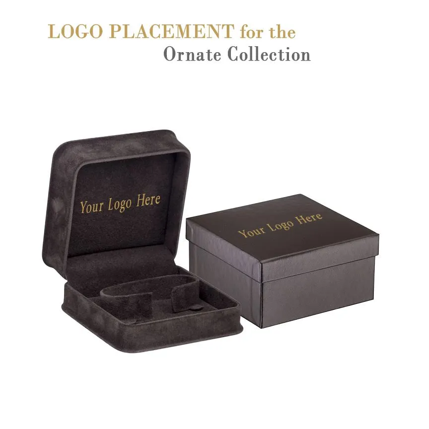 Rich Suede Watch/Bangle Box, Ornate Collection