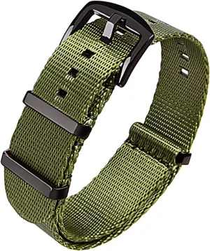 Ritche Military Ballistic Nylon Watch Strap with Heavy Buckle 18mm 20mm 22mm Premium Nylon Watch Bands for Men Women
