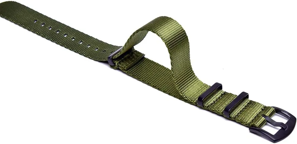 Ritche Military Ballistic Nylon Watch Strap with Heavy Buckle 18mm 20mm 22mm Premium Nylon Watch Bands for Men Women