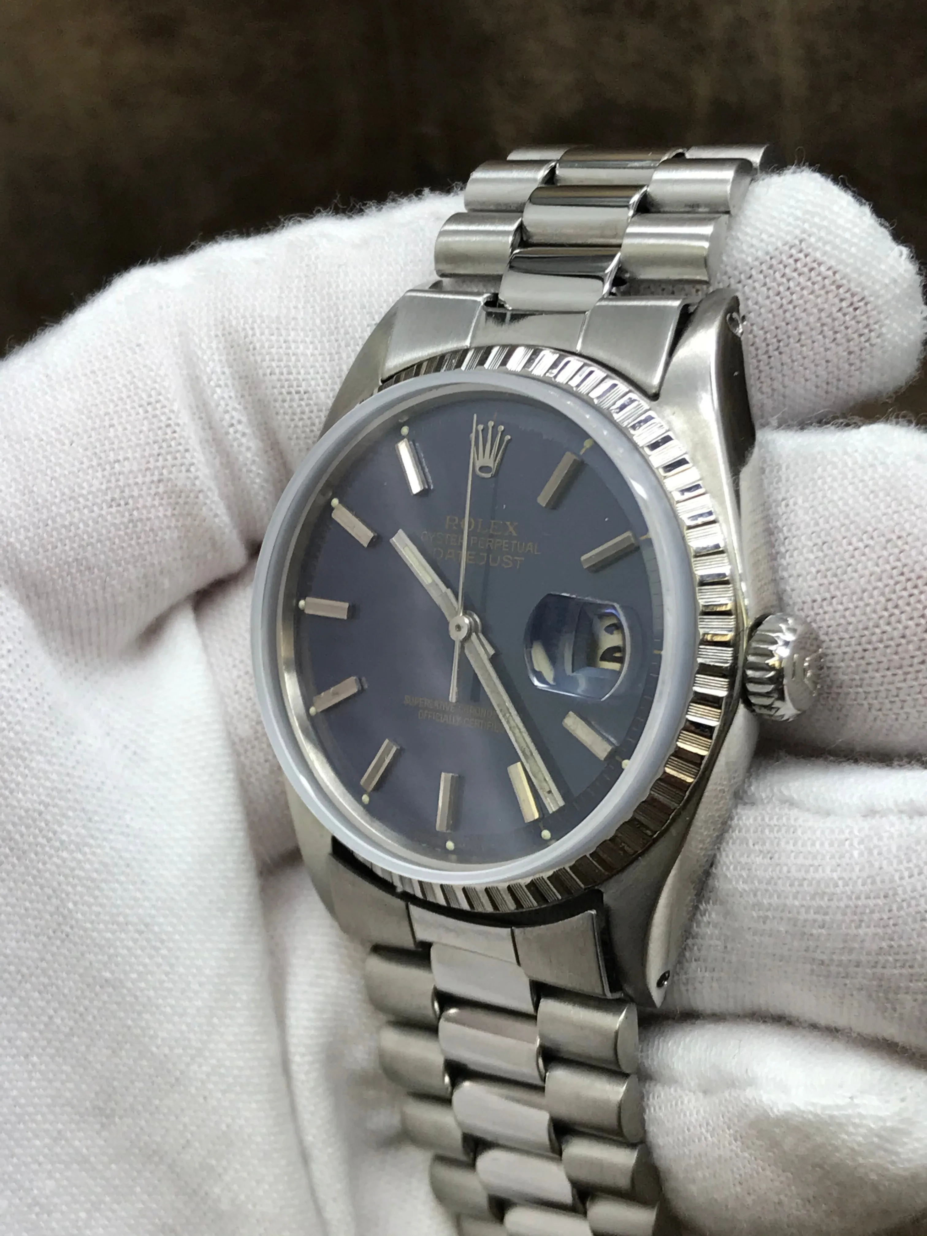 Rolex Datejust 36mm 1603 Blue Dial Automatic Watch