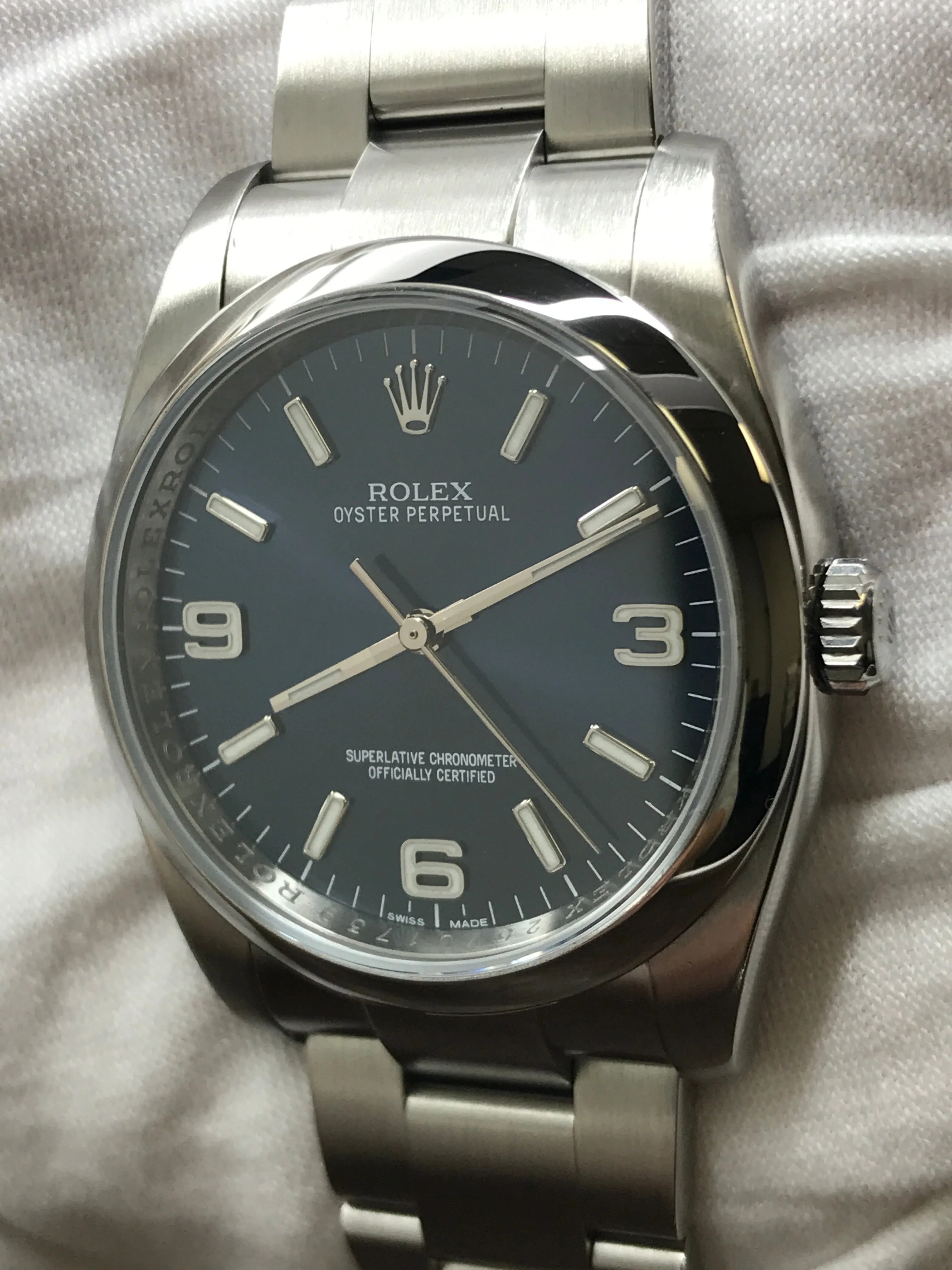 Rolex Oyster Perpetual 36mm 116000 Blue Dial Automatic Watch