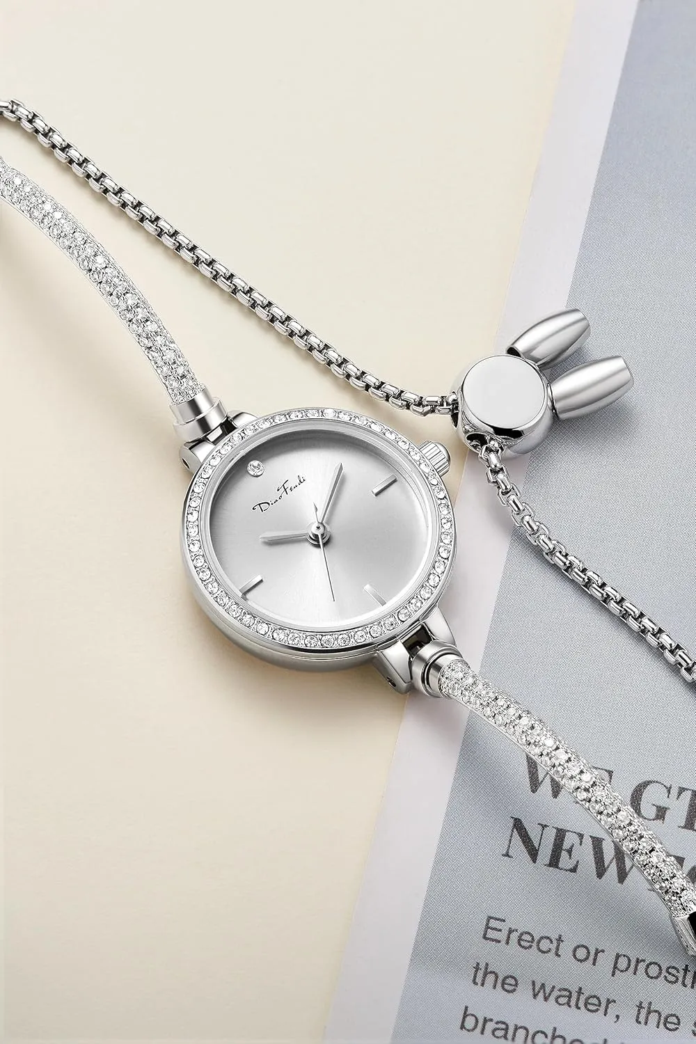 Rose Gold Petite Bracelet Watch for Women, Diamond Dress Analog Hexagonal Mini Women Watch Waterproof