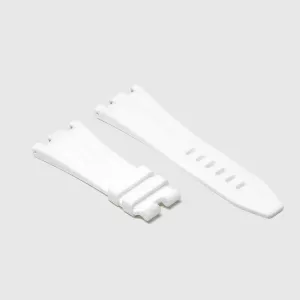 Rubber Strap for Audemars Piguet 42mm Royal Oak Offshore (Tang Buckle) - Arctic White