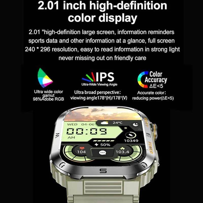 Rugged Military Smart Watch For Android IOS XIAOMI