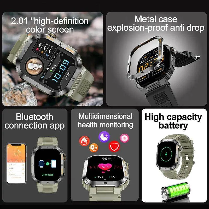 Rugged Military Smart Watch For Android IOS XIAOMI