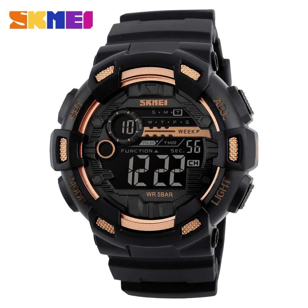 Skmei 1243 Original Digital waterproof Sports wrist watch Chronograph for Boys For Men