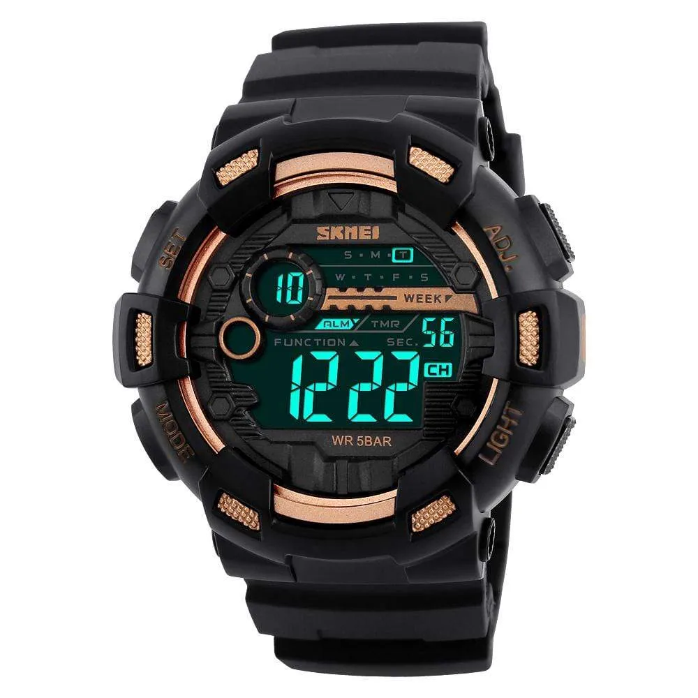 Skmei 1243 Original Digital waterproof Sports wrist watch Chronograph for Boys For Men