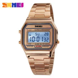 SKMEI LED Digital Watch Sports Watches Stainless Steel