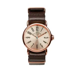 SMALL No.88 Rose Gold and Brown Leather