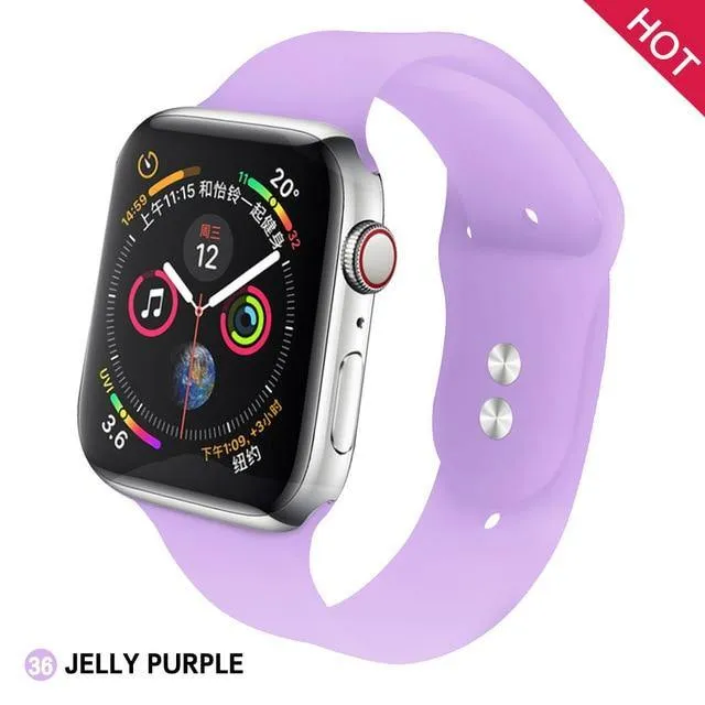 Soft Silicone Replacement Sport Band For Apple Watch
