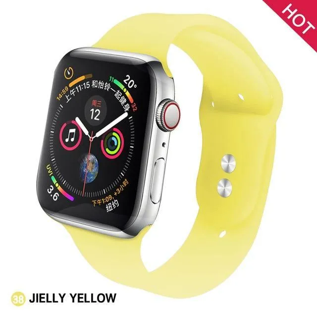 Soft Silicone Replacement Sport Band For Apple Watch