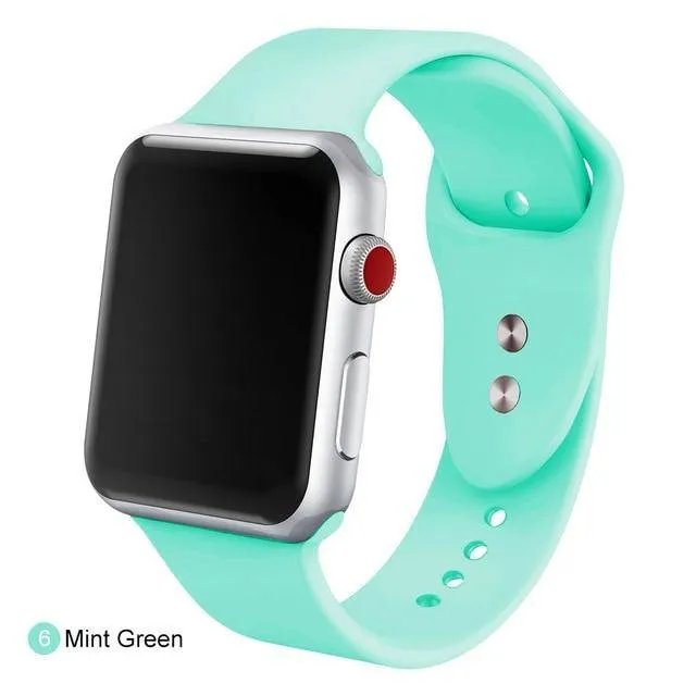 Soft Silicone Replacement Sport Band For Apple Watch