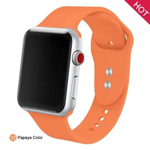 Soft Silicone Replacement Sport Band For Apple Watch